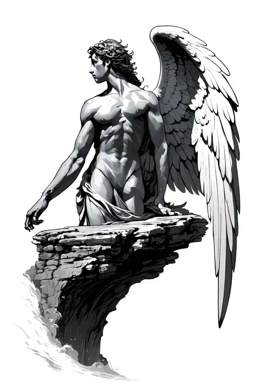 Archangel On The Back On The Cliffs