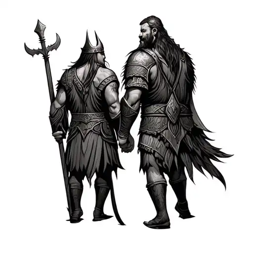 Matching Father And Daughter Viking