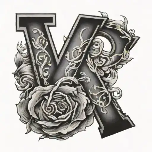 Gb Letter Tattoo On Chest