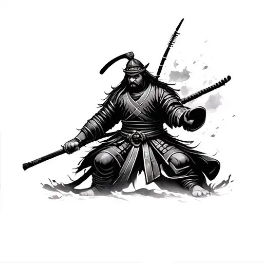 Samurai With A Stick Around