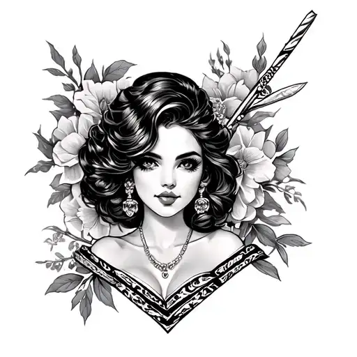 Traditional Naval Pin Up Girl