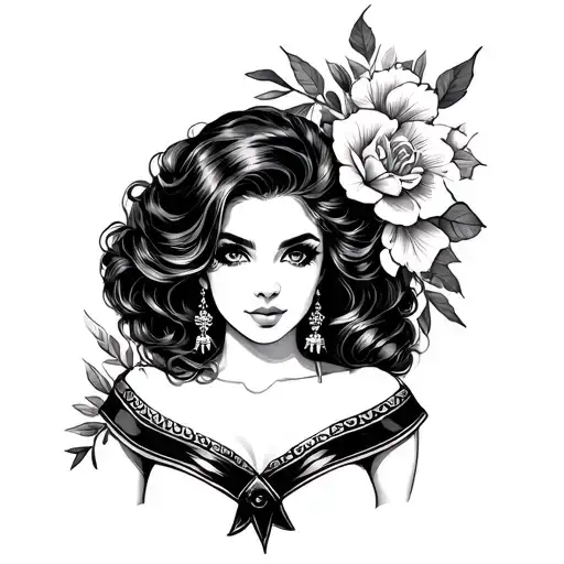 Traditional Naval Pin Up Girl
