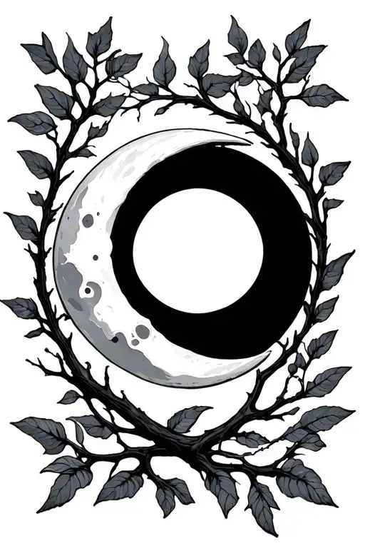 Cresent Moon Branches Symbols