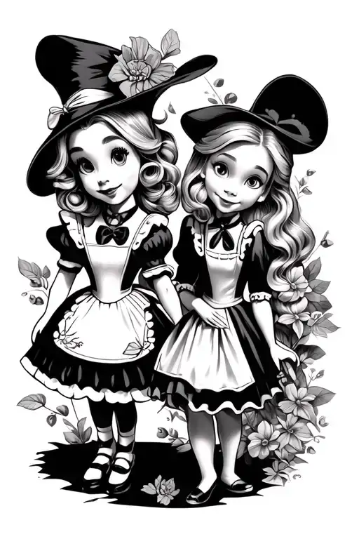 Alice In Wonderland Disney Characters Integrated