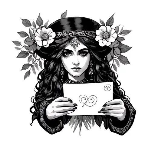 Gypsy Holding A Letter