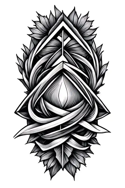 Penrose Triangle Outline Intertwined