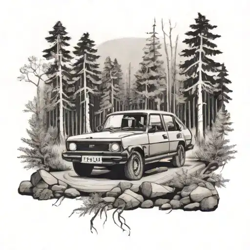 Vaz 2107 In The Forest