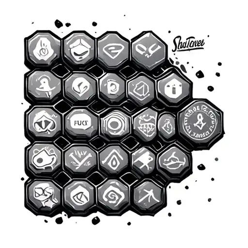 Realistic Honeycomb With Sleep Tokens Logo Infused Into It