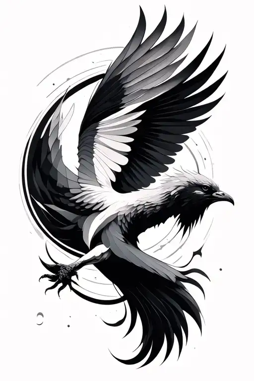 Semicolontattoo And Phoenix Tattoo Ascending And Mixed That Is Geometric