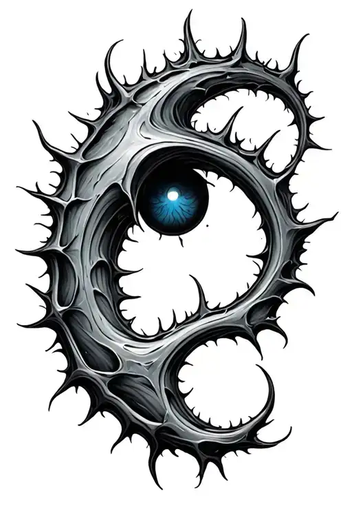 Semicolon Tattoo That Are Made Out Of Thorns Growing