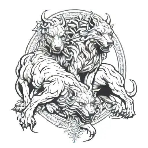 Cerberus Guarding The Gates
