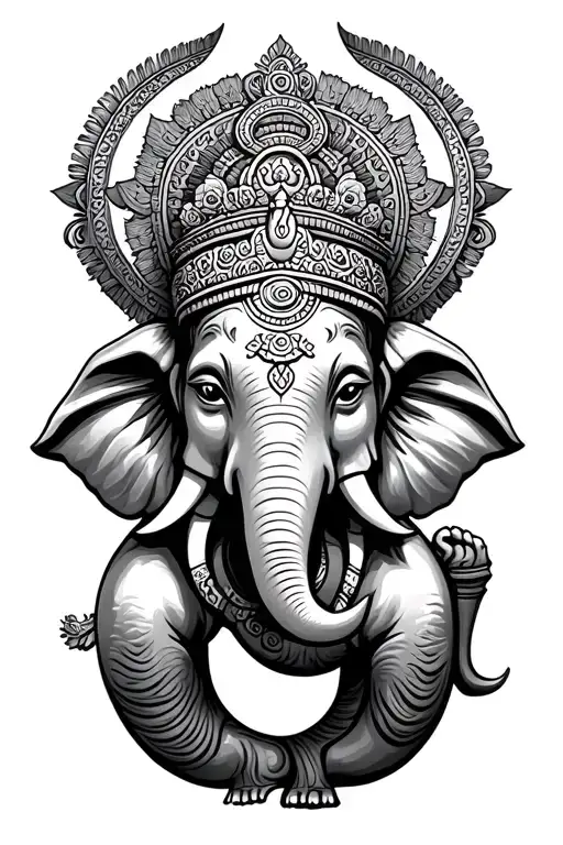 Ganesh Dorje Vajra Elephant God Amulet