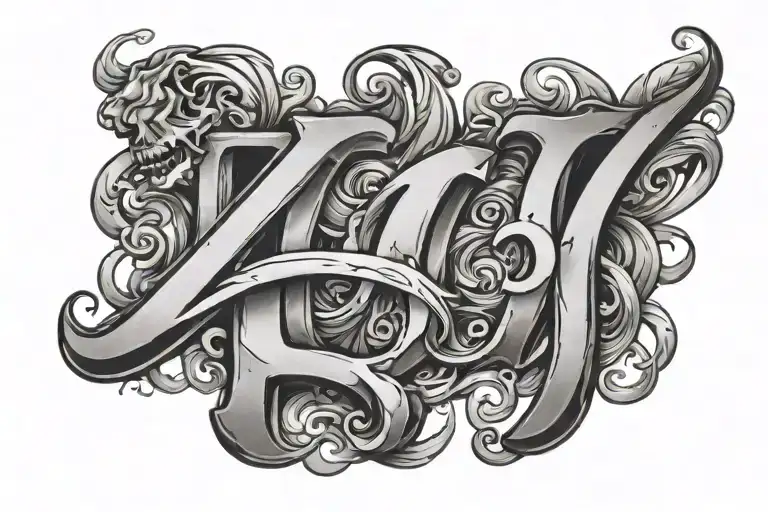 Gb Letter Simple Tattoo On Boy Left Chest Or Arm With Black And Grey Shade