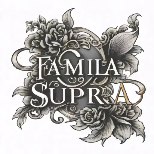 Familia Supra Omnia In Latin Font The Letters