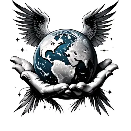 God's Hand Holding The World