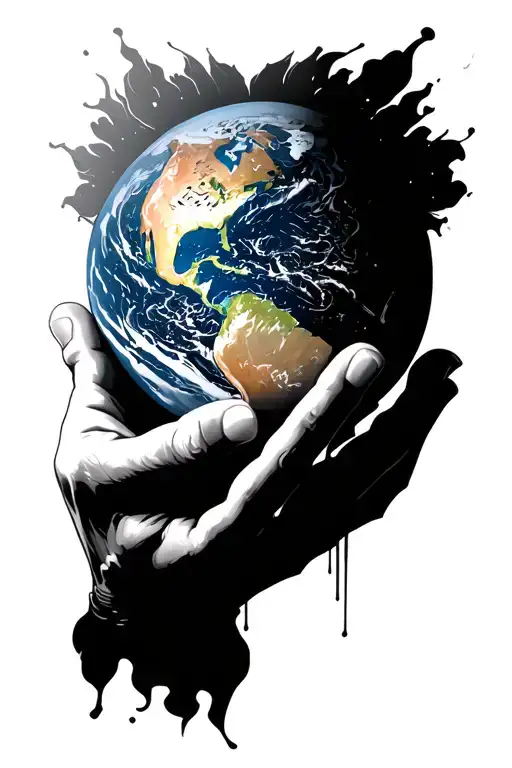 God's Hand Holding The World