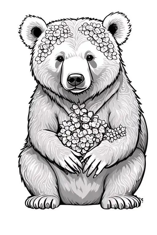 Wattle Mother Bear Surrounded