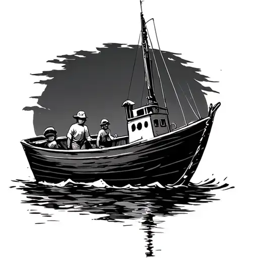 Fishing Boat 2 Adults 1 Child