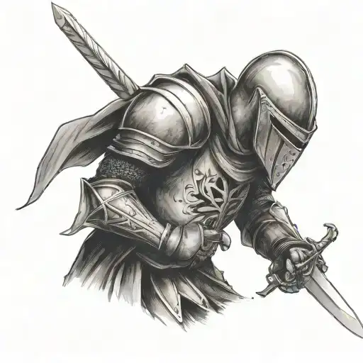 Knight Holding A Sword