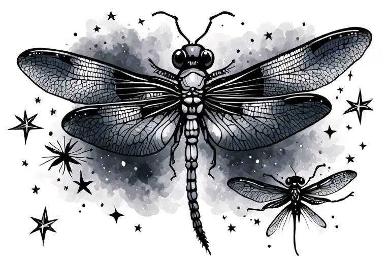 Stars And Dragonfly