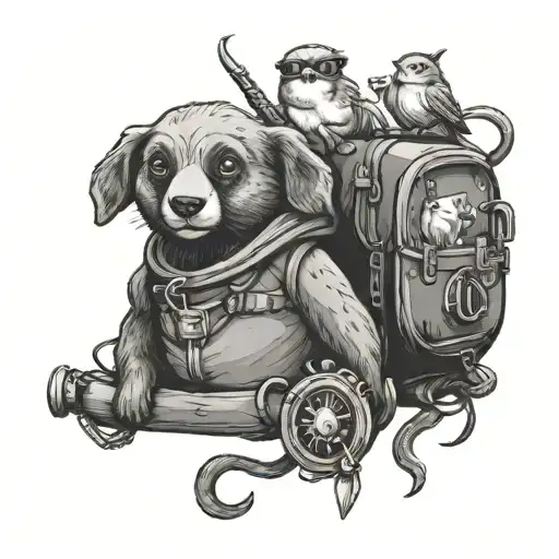 Adventurer Animals Illustration Cute