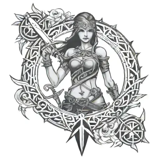 Sword Woman Runes