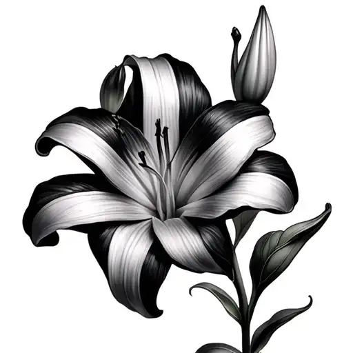 A Realistic Lily Flower