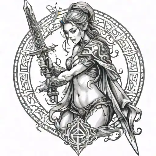Sword Woman Runes