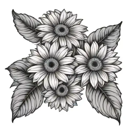 Gerbera Flowers Intertwined