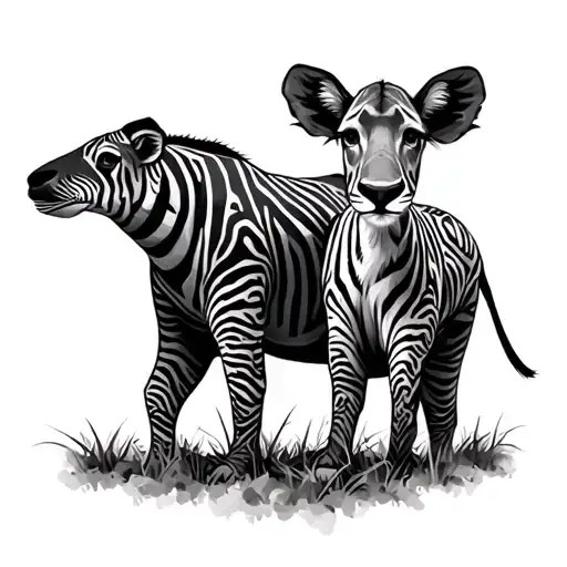 Safari Scene With Animals