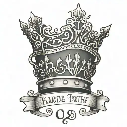 Crown With Baby Name In Elvish Writing