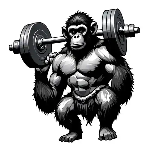 Monkey God Lifting Weights