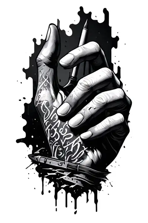 I Want To Write Built From The Wreckage On The Back Of My Hand With Some Small Artistry Design