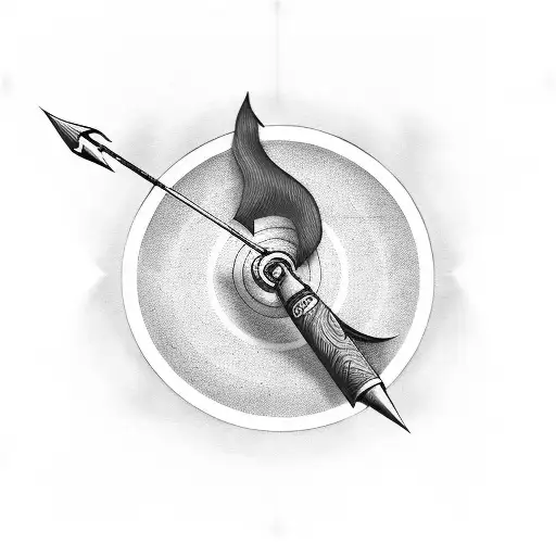 Target With An Arrow Through The Middle