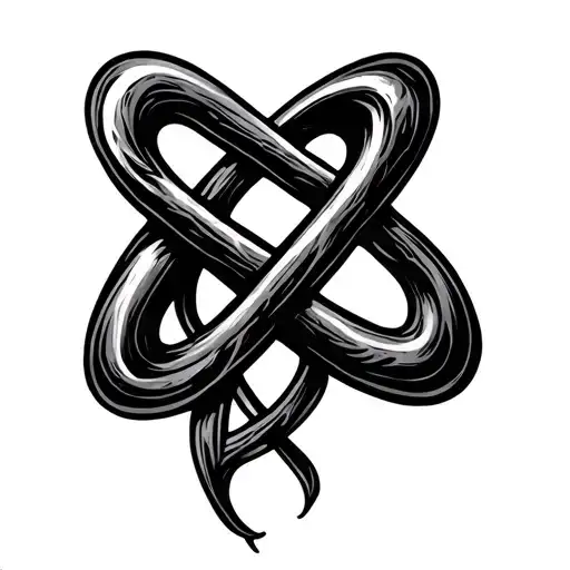 Infinity Symbol With A Cross Intertwined