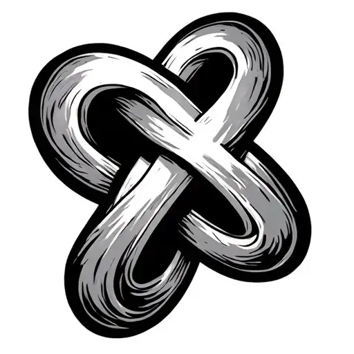 Infinity Symbol With A Cross Intertwined For On You're Hand