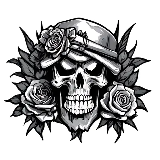 Gang Tattoo Design Featuring