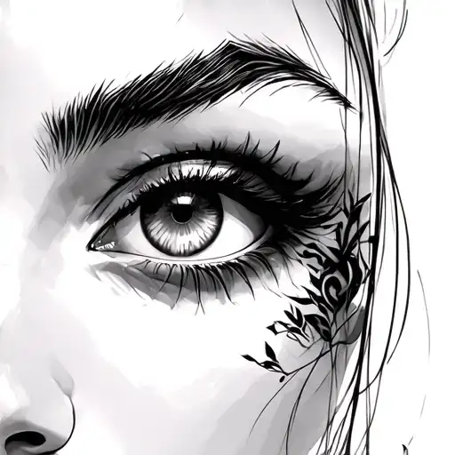 Woman With Eyes In The Eyes