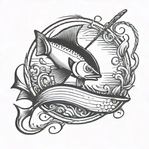 Fishing Hook And Golfing