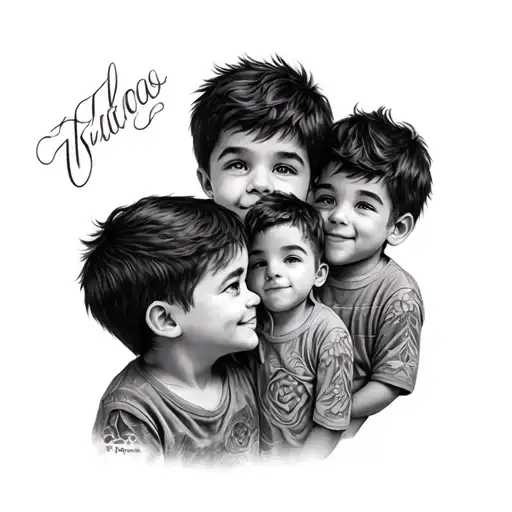 Sibling Tattoo For 4 Boys