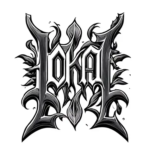 The Letters Lokalz In Ghotic Style