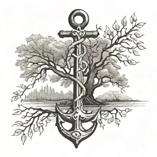 Anchor And Tree