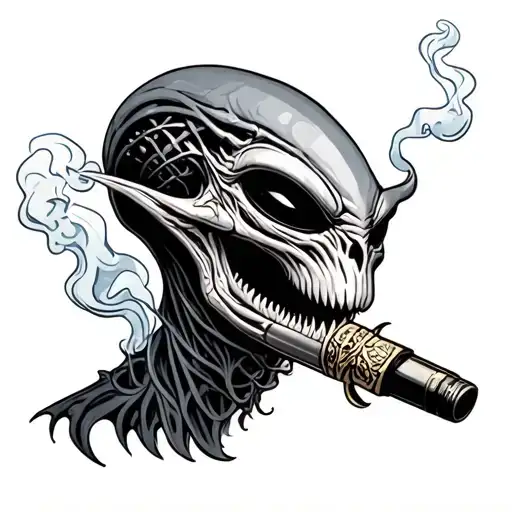 Guerrero Alien Smoking