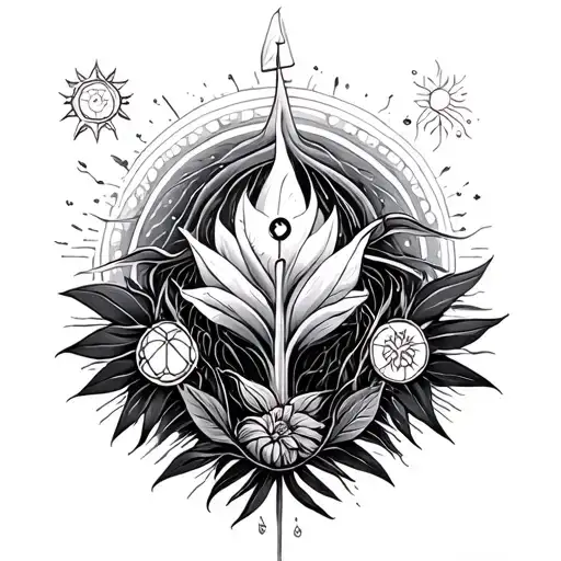 God's Creation With The Symbols That Relate To Growth