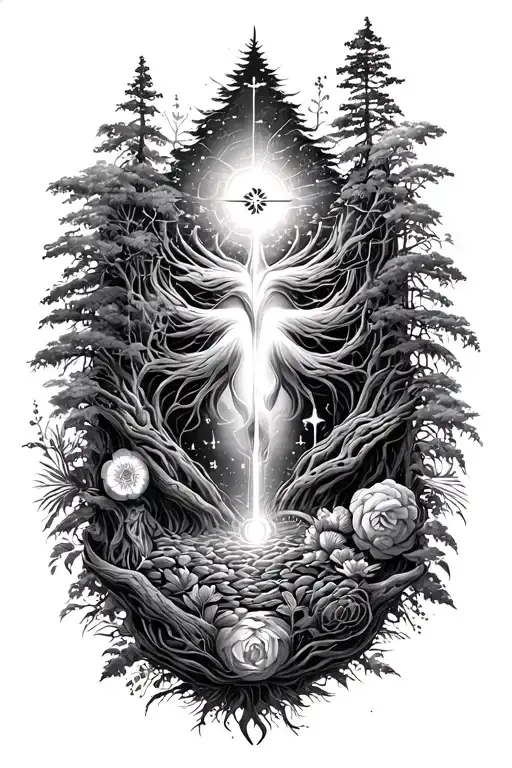 God's Creation With The Symbols That Relate To Growth