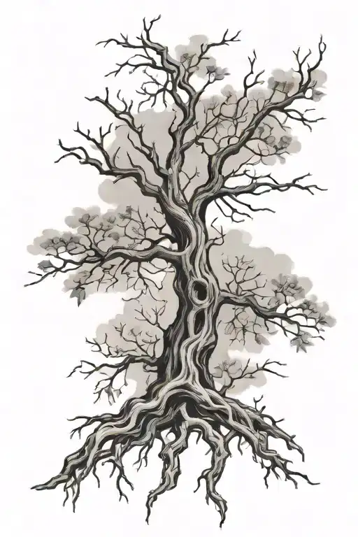 Tree Dead Branches Stretching Towards