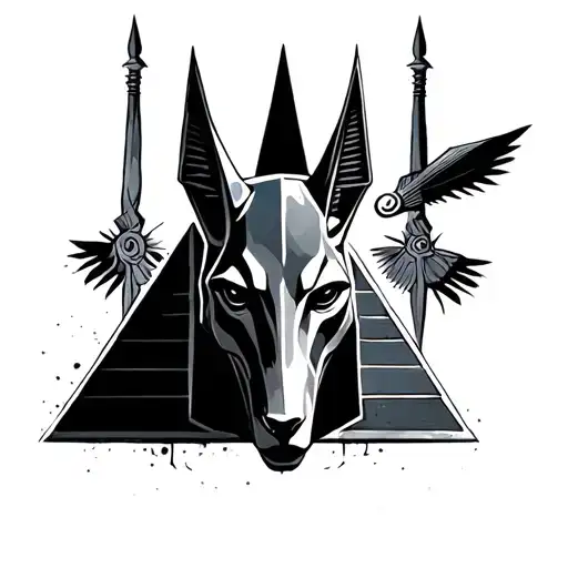 Anubis Con Piramide