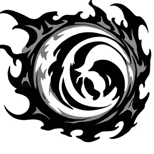 Mortal Kombat Symbol In Fire