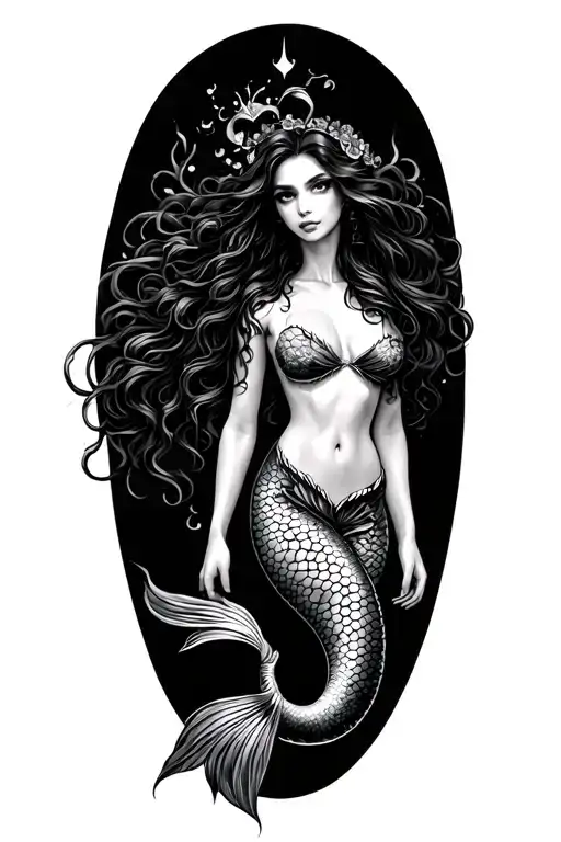 Black Mermaid Surrounded