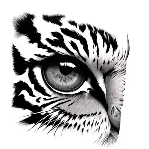 Half Tiger Eye Half Human Eye Face On Forarm